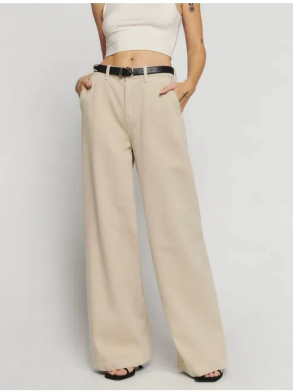 Reformation low-rise wide leg Iggy Jeans